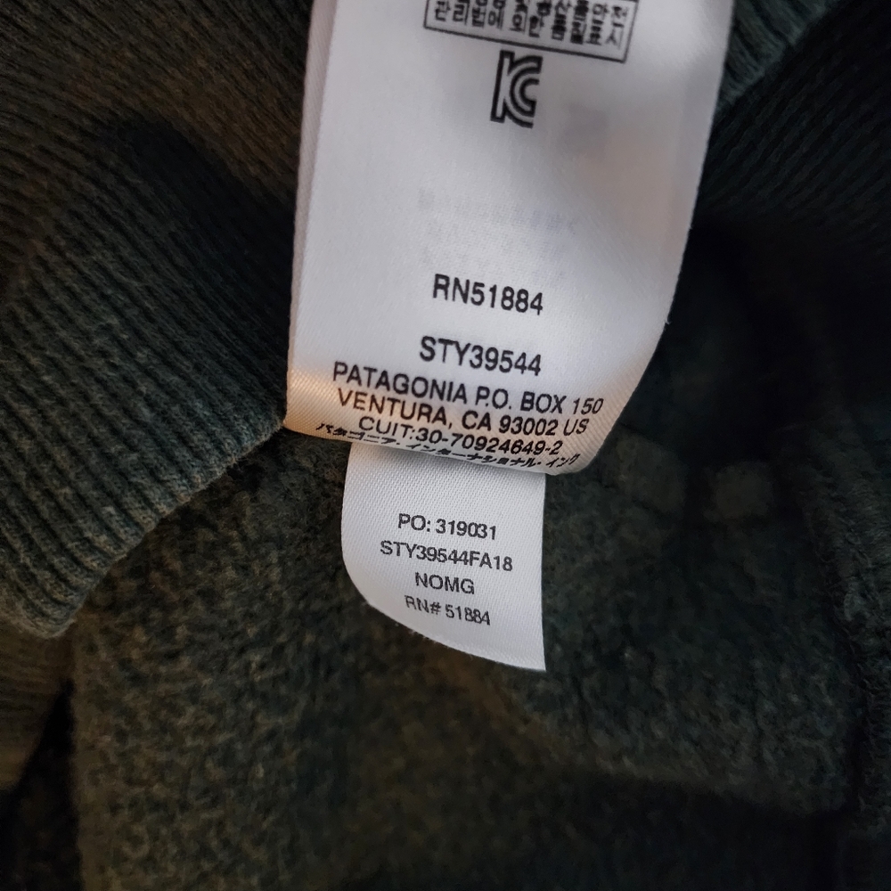 Patagonia Arched Fitz Roy Bear Uprisal Sweatshirt, Men's Medium - Nomad Green - Picture 7 of 10
